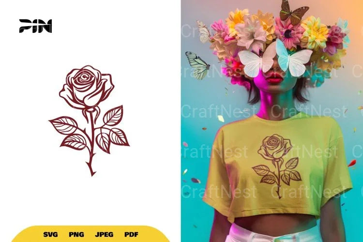Rose Flower SVG Bundle - CraftNest - Digital Crafting and Art