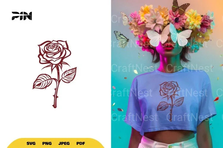 Rose Flower SVG Bundle