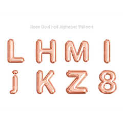 Rose Gold Foil Alphabet Balloon Clipart - CraftNest - Digital Crafting and Art