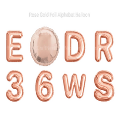 Rose Gold Foil Alphabet Balloon Clipart - CraftNest - Digital Crafting and Art