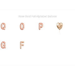 Rose Gold Foil Alphabet Balloon Clipart - CraftNest - Digital Crafting and Art