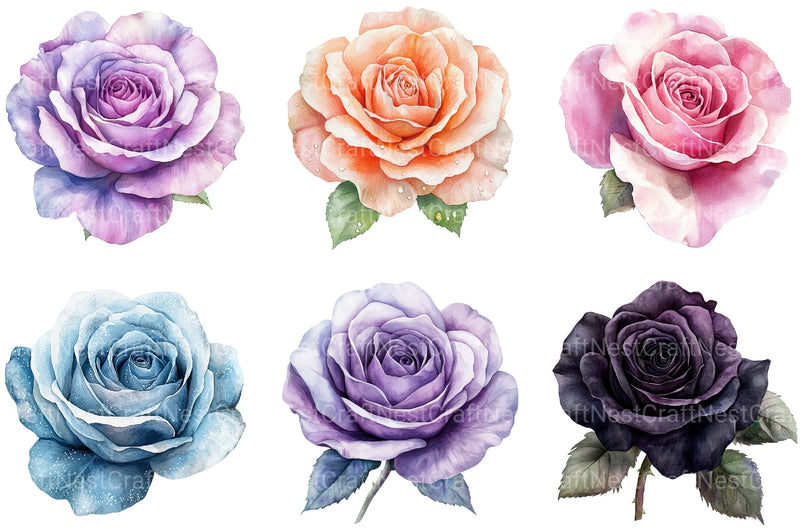 Rose Flower Clipart Bundle - CraftNest - Digital Crafting and Art