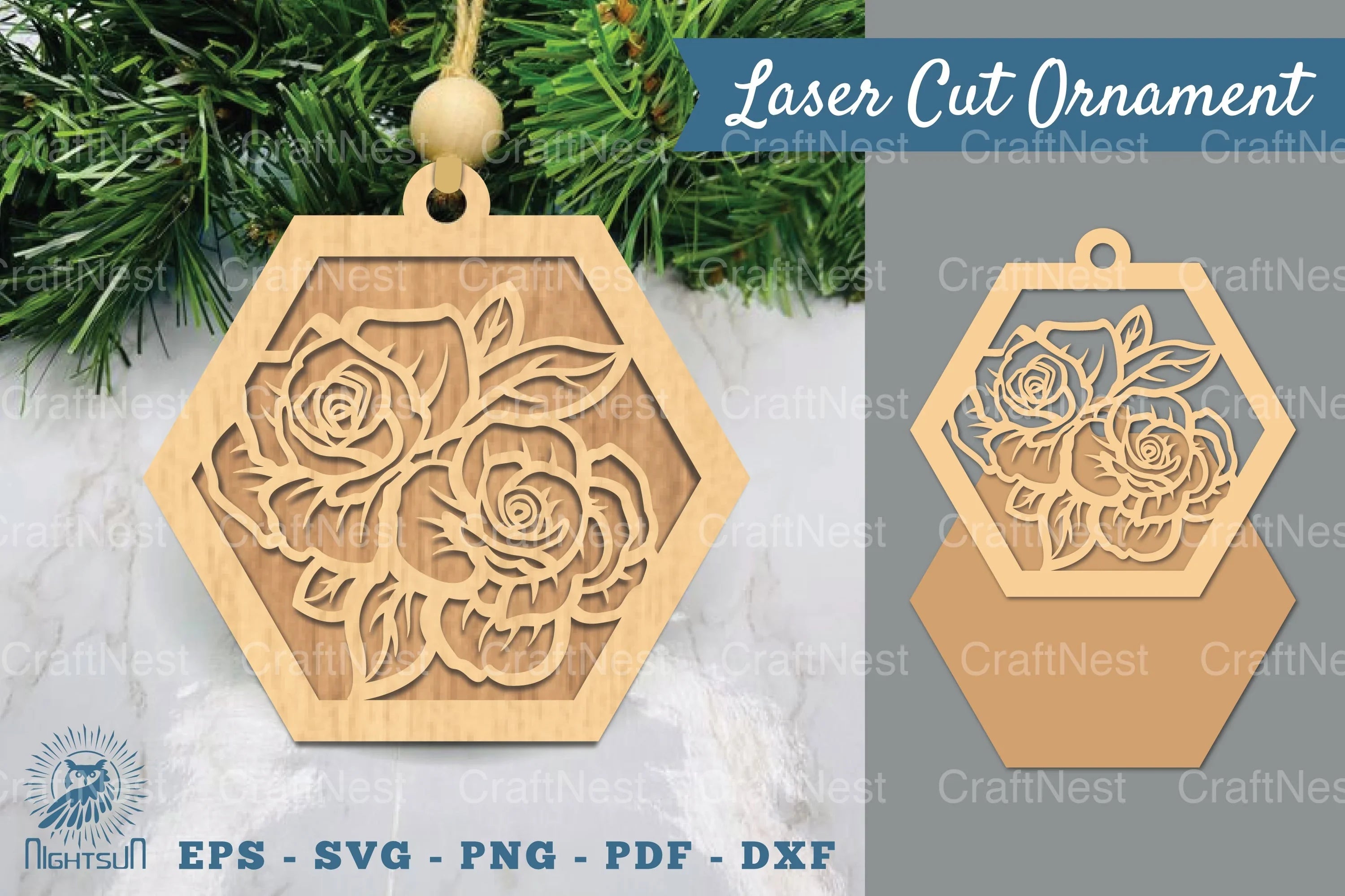 Rose Flower Laser Cut Ornament Clipart Bundle - CraftNest - Digital Crafting and Art