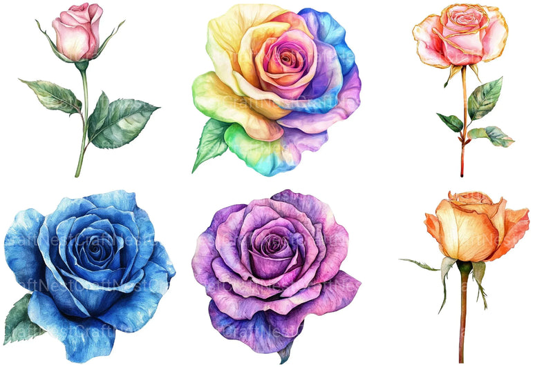 Roses Flower Clipart - CraftNest - Digital Crafting and Art
