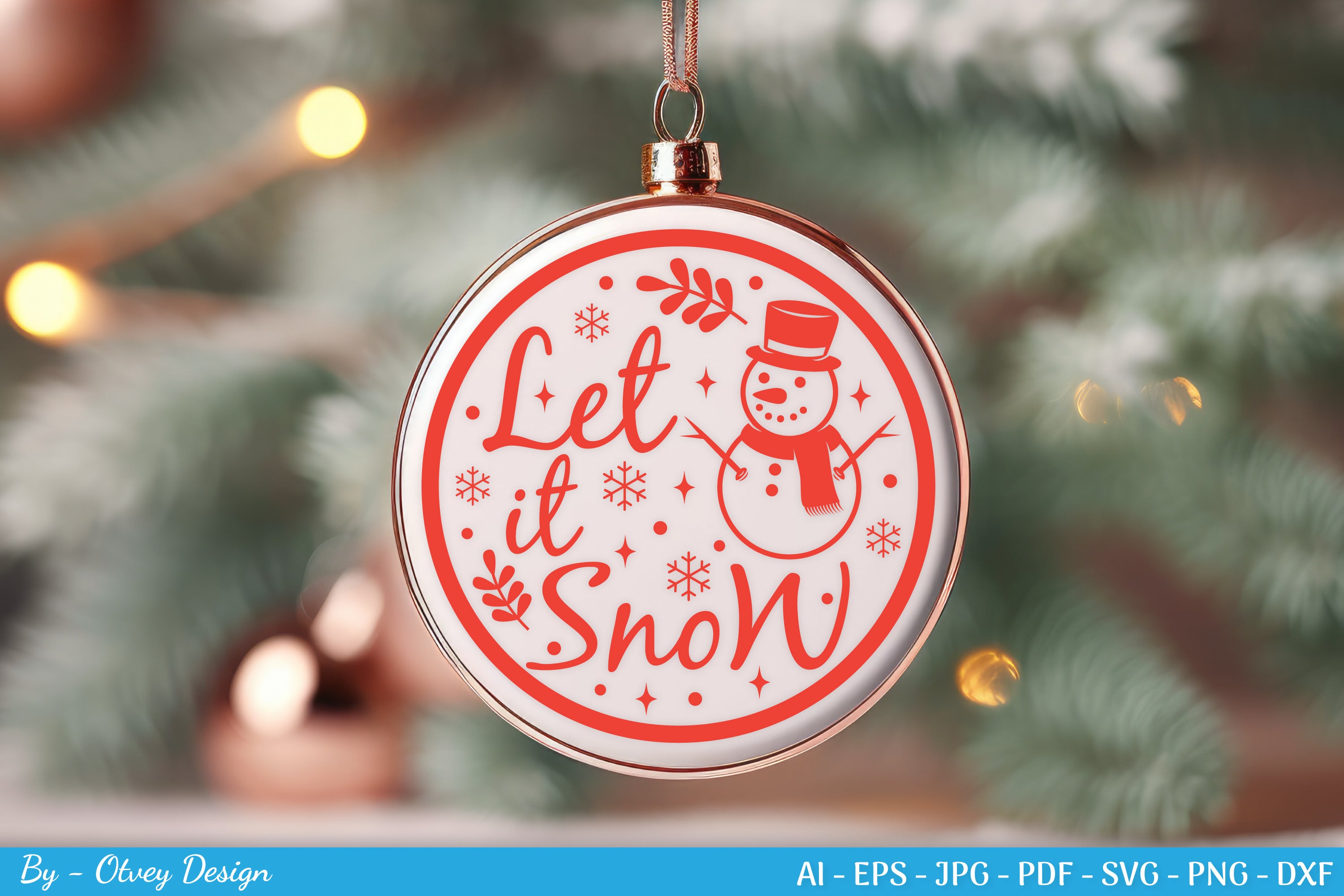 Round Christmas Ornaments SVG Bundle for Cricut