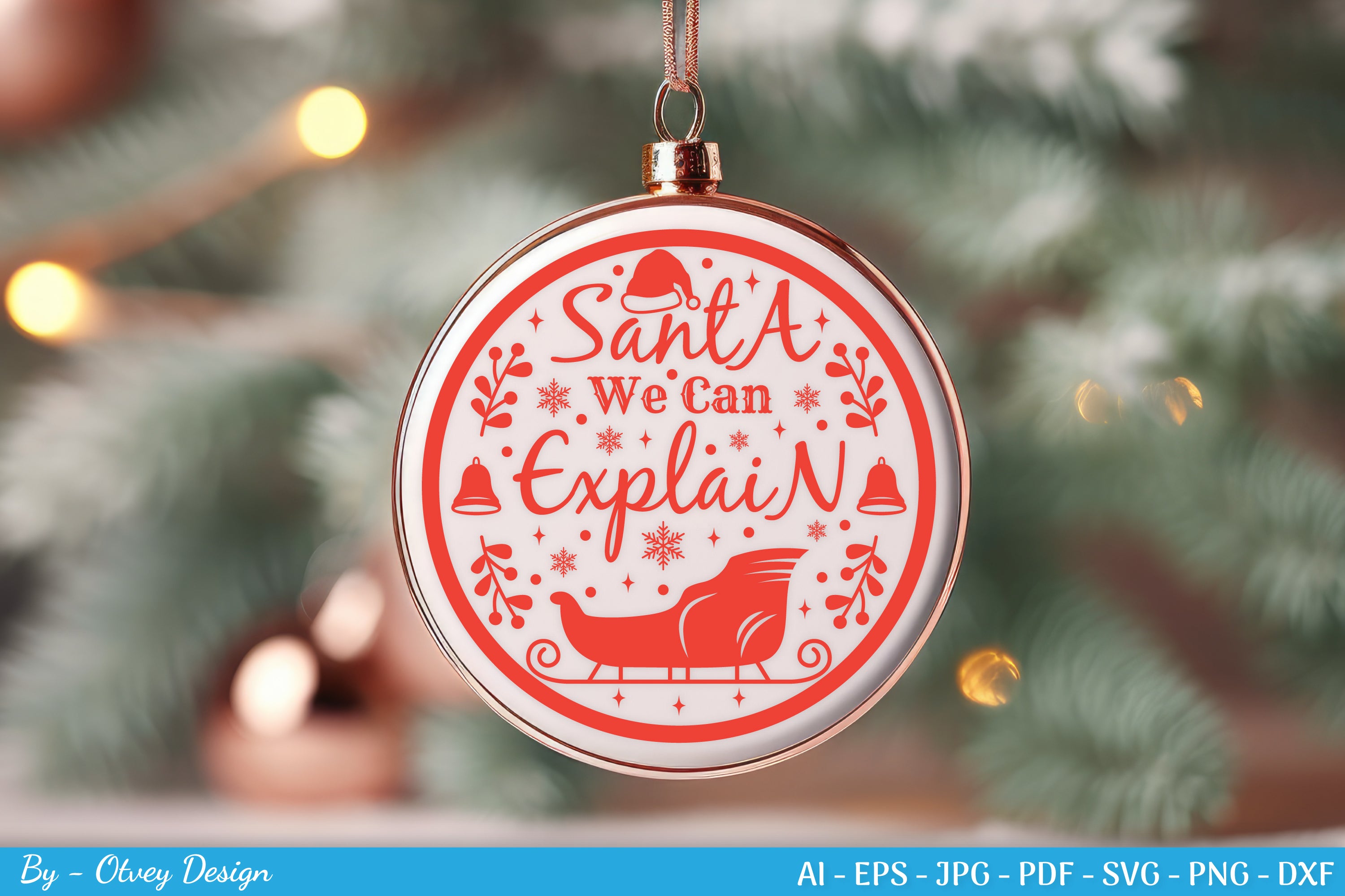 Round Christmas Ornaments SVG Bundle