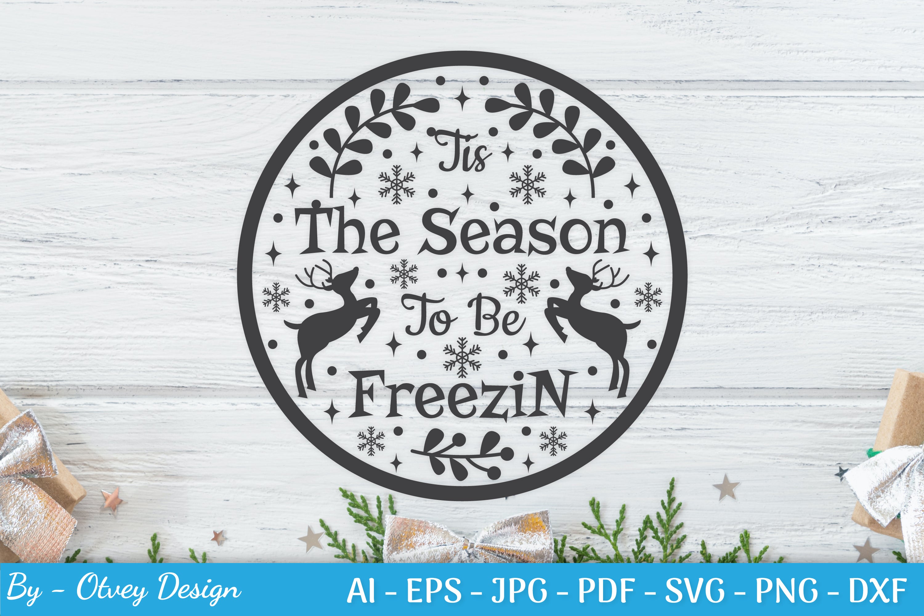 Round Christmas Ornaments SVG Bundle for Cricut