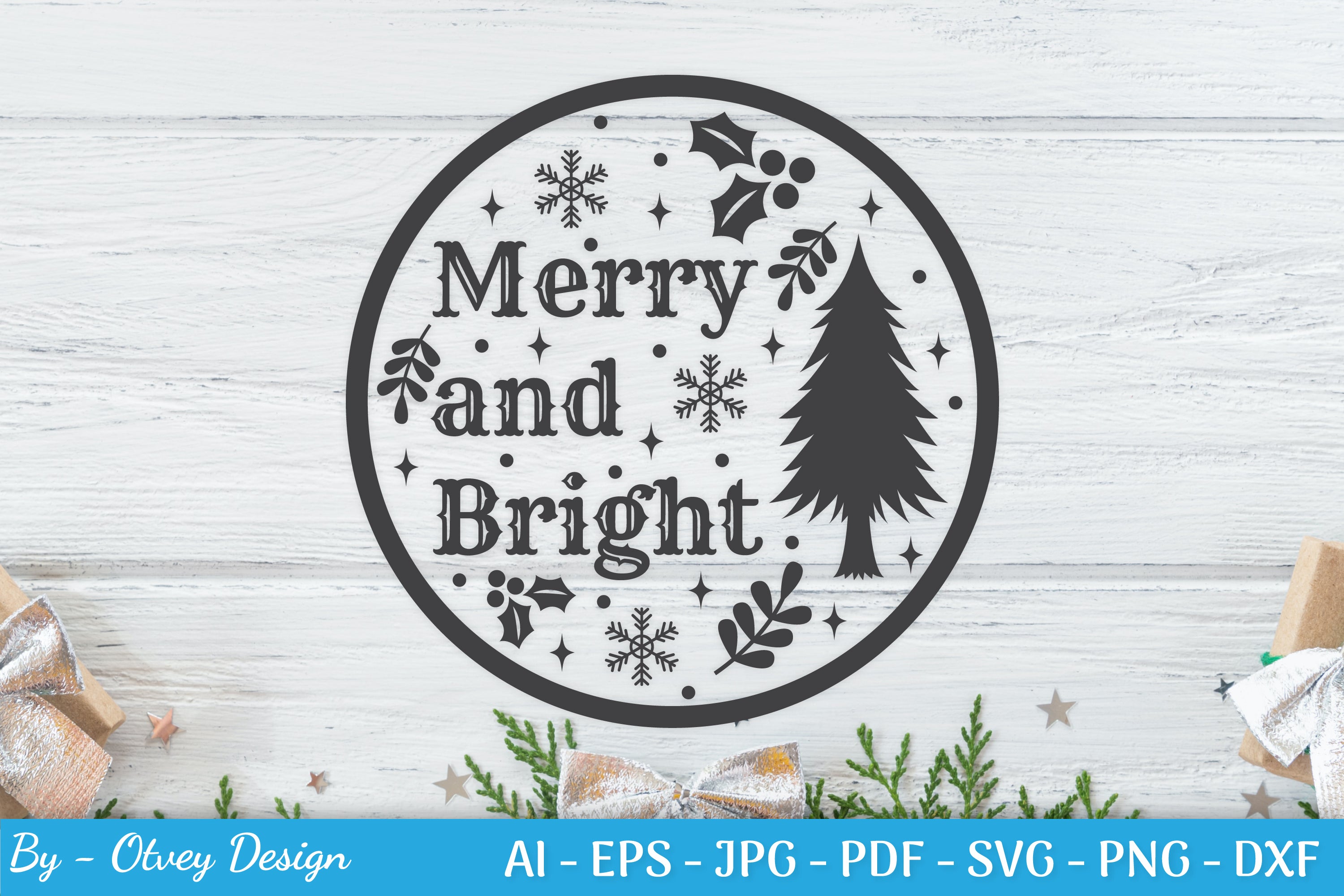 Round Christmas Ornaments SVG Bundle for Cricut