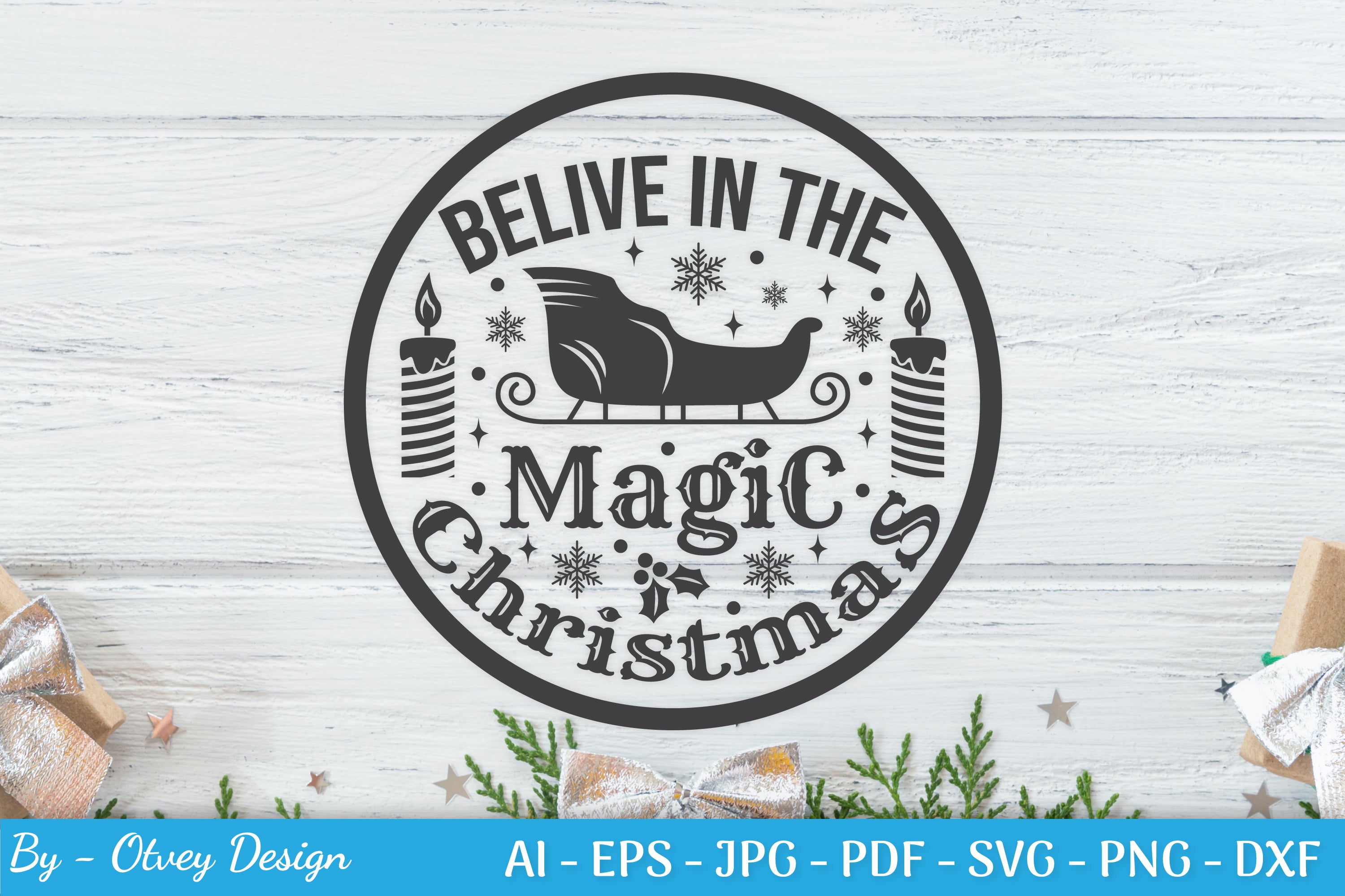 Round Christmas Ornaments SVG Bundle for Cricut