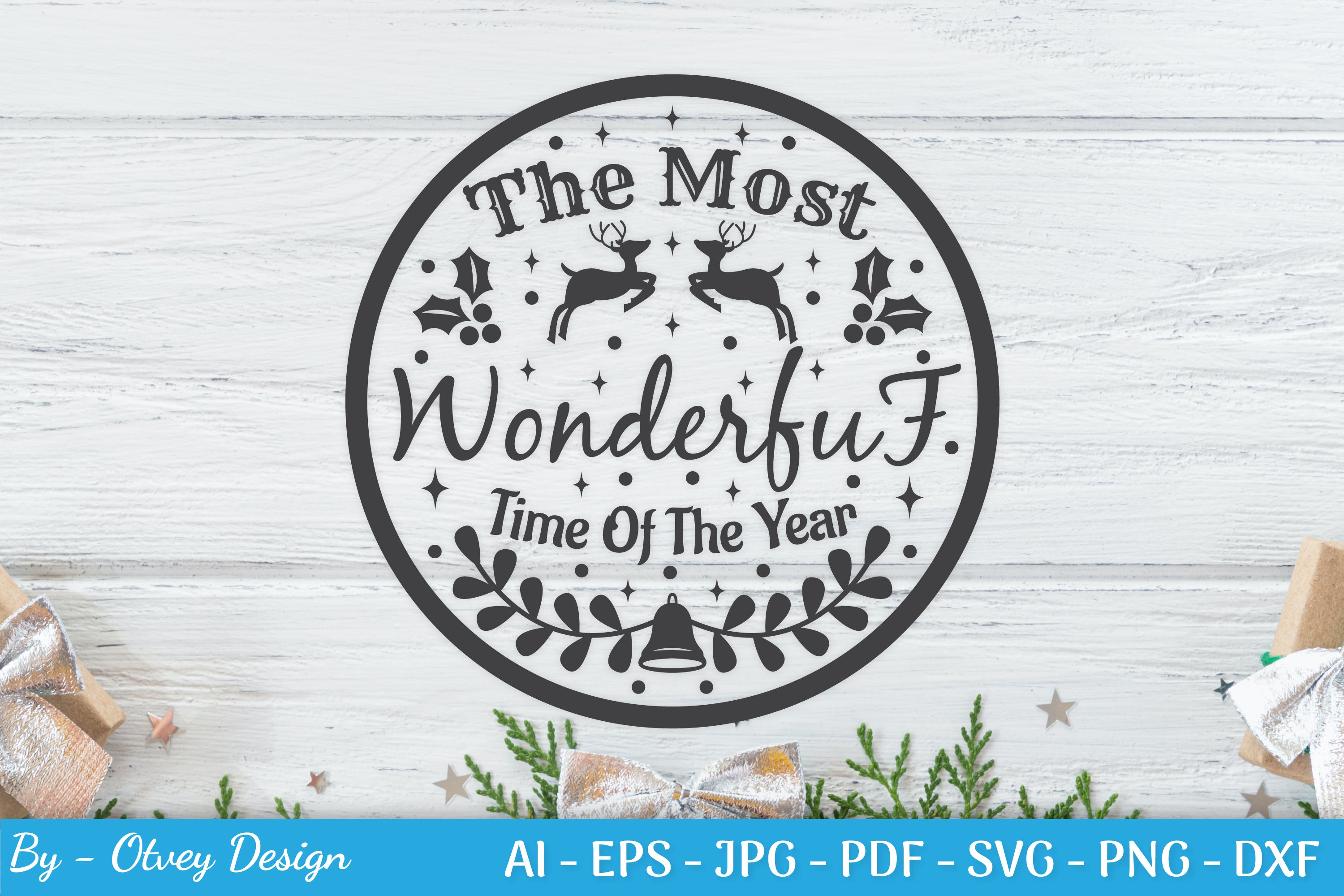 Round Christmas Ornaments SVG Bundle for Cricut