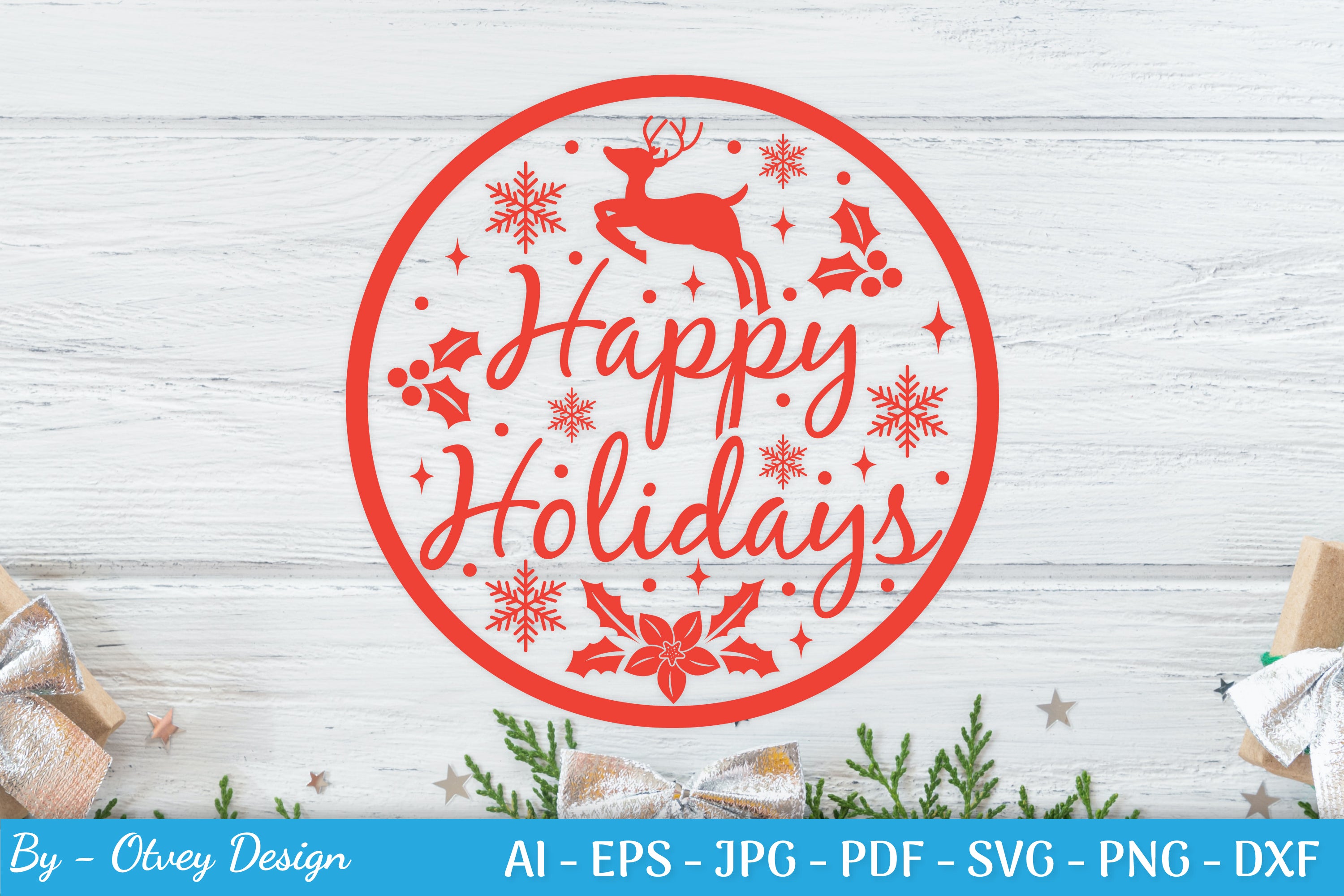 Round Christmas Ornaments SVG Bundle for Cricut