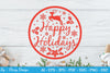 Round Christmas Ornaments SVG Bundle for Cricut
