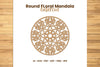 Round Floral Mandala Laser Cut Clipart Bundle