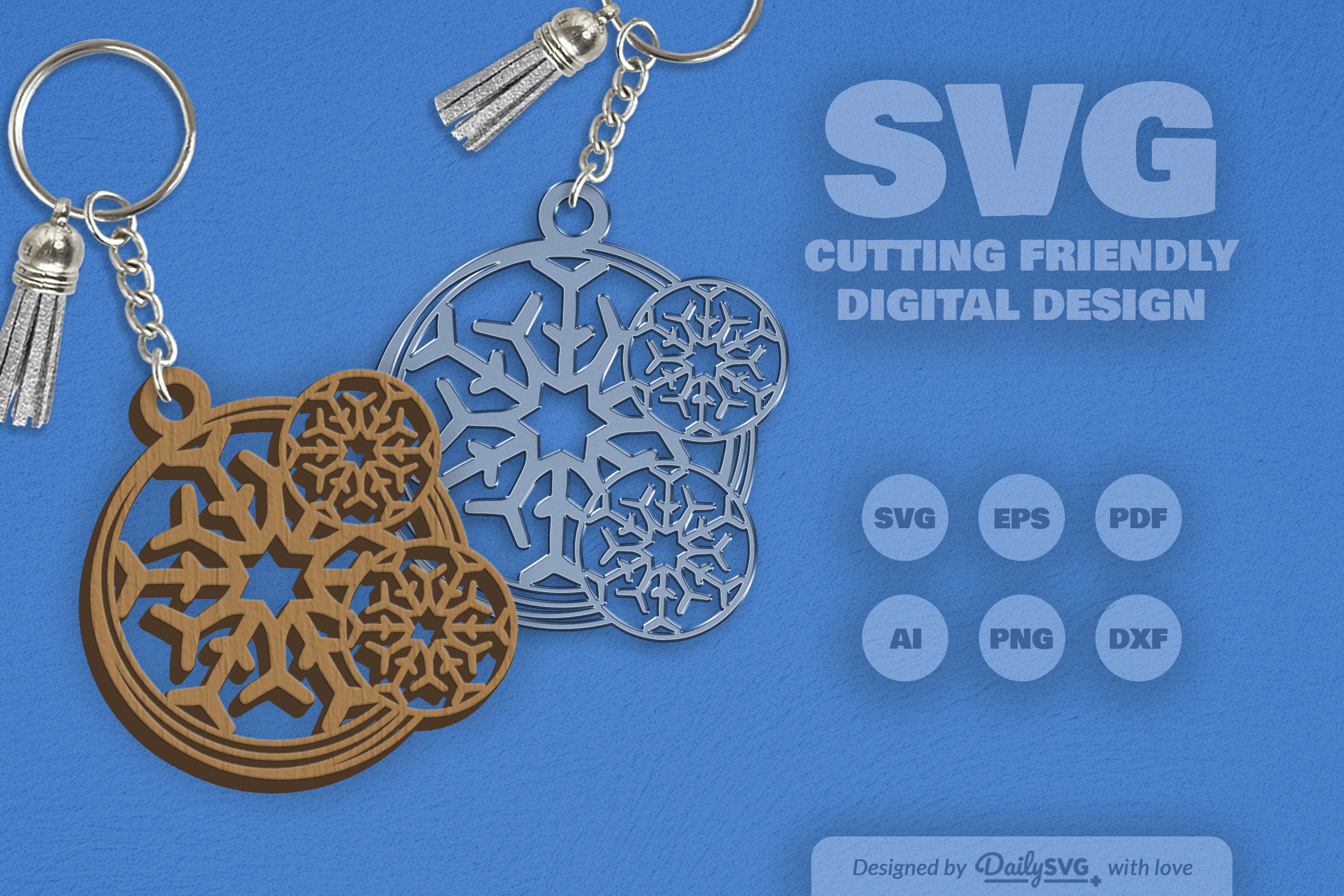 SVG Round Snowflake SVG Bundle
