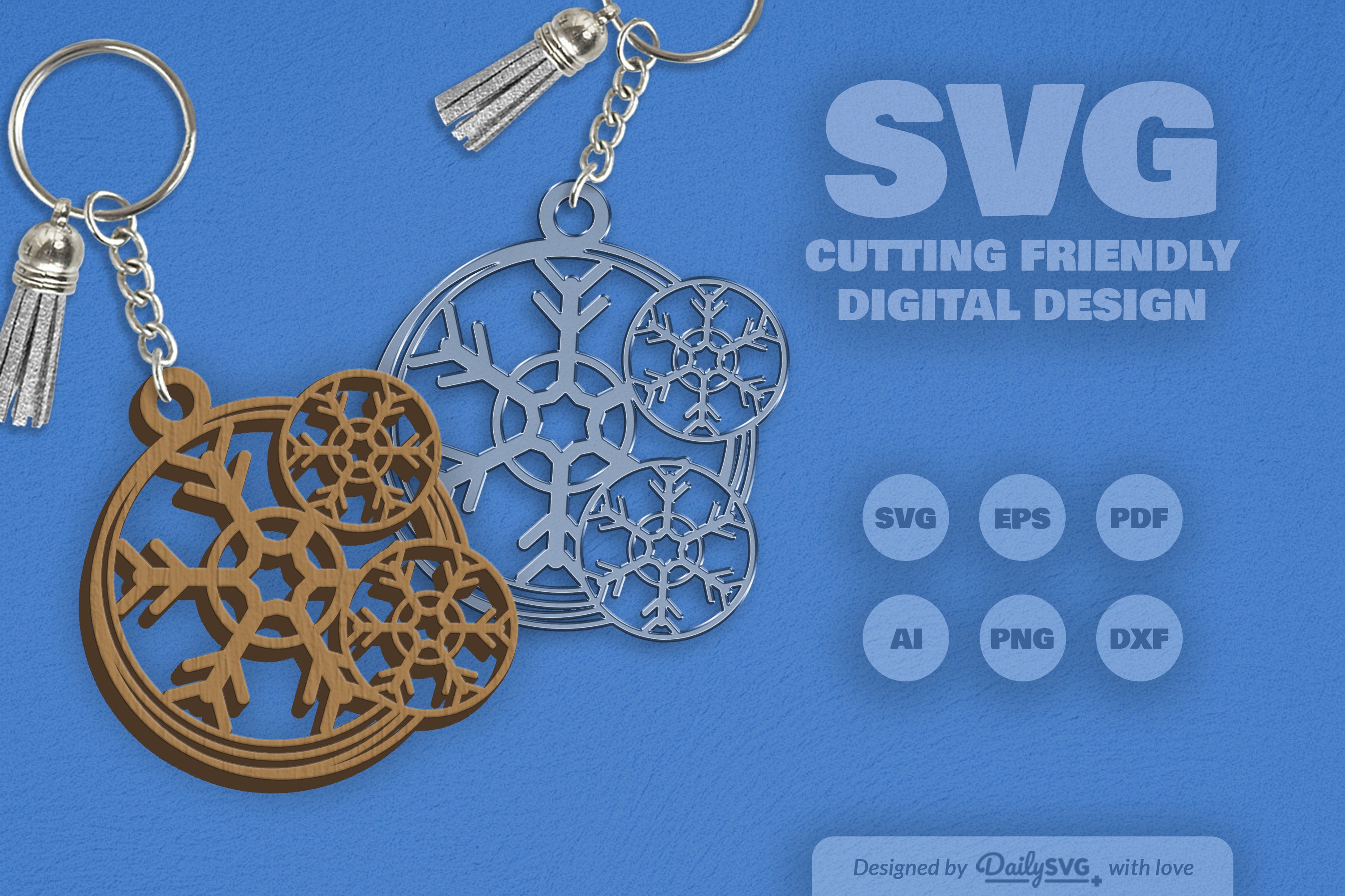 Round Snowflake SVG Bundle