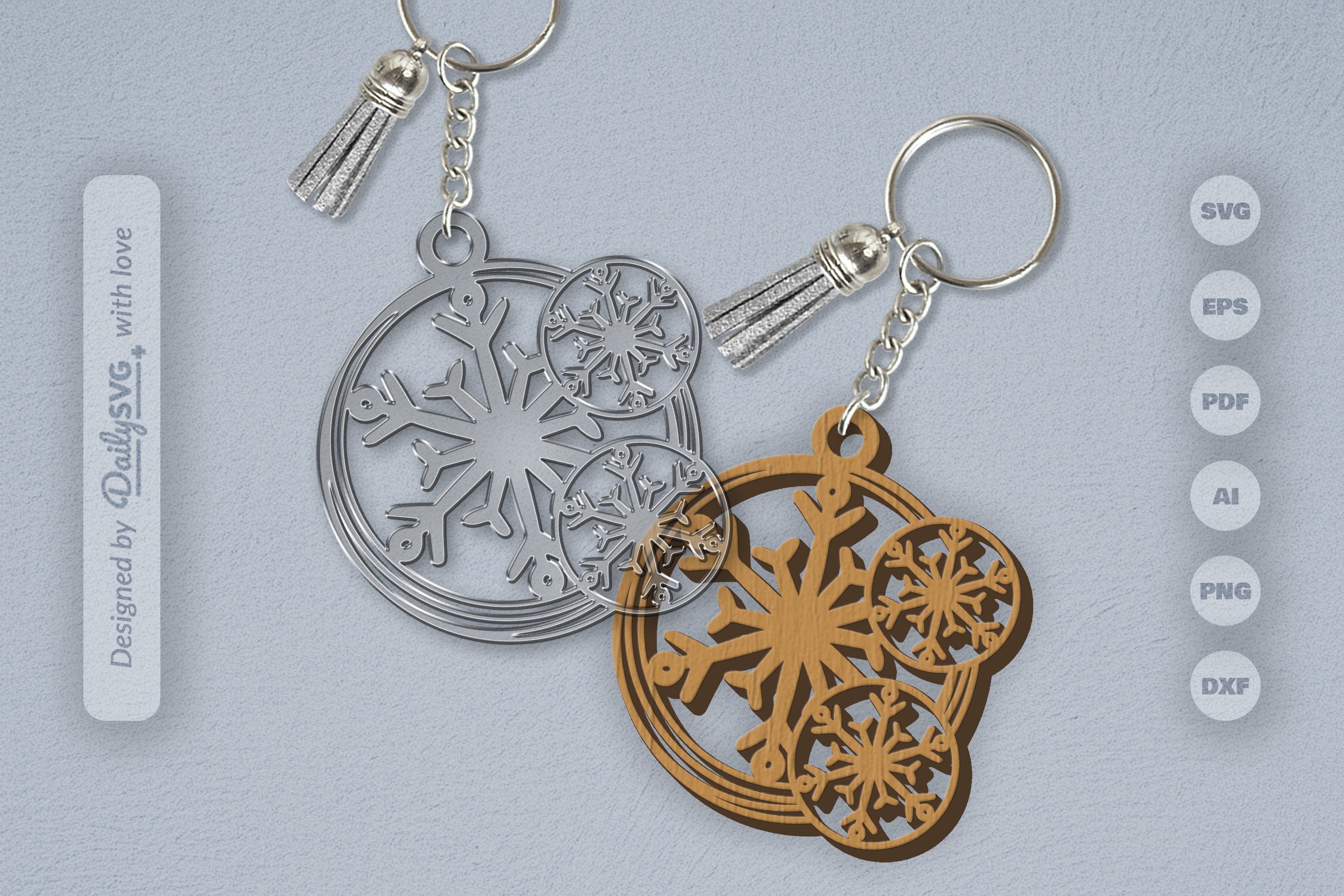 Round Snowflake SVG Bundle 16