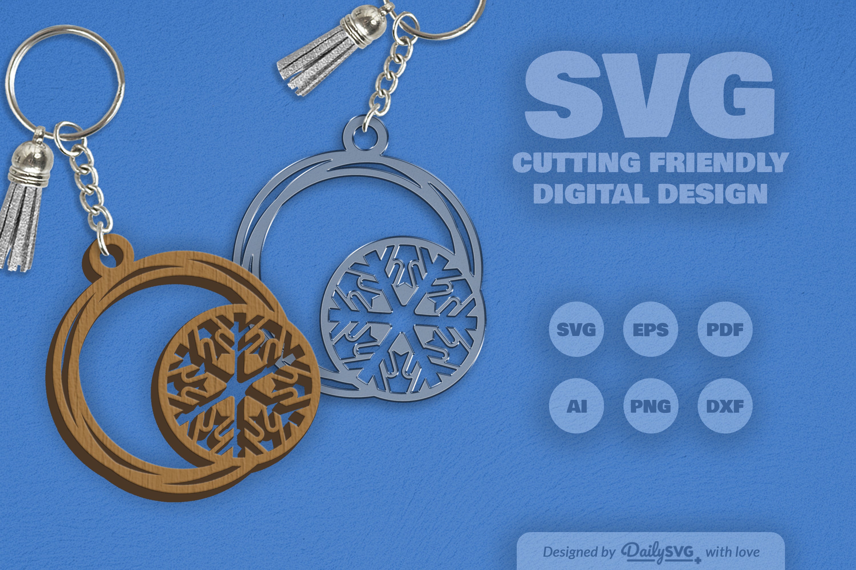 Round Snowflake SVG Bundle 3