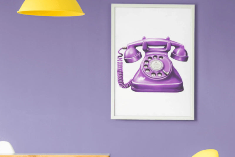 Royal Purple Floral Vintage Phone Design Clipart Bundle - CraftNest - Digital Crafting and Art
