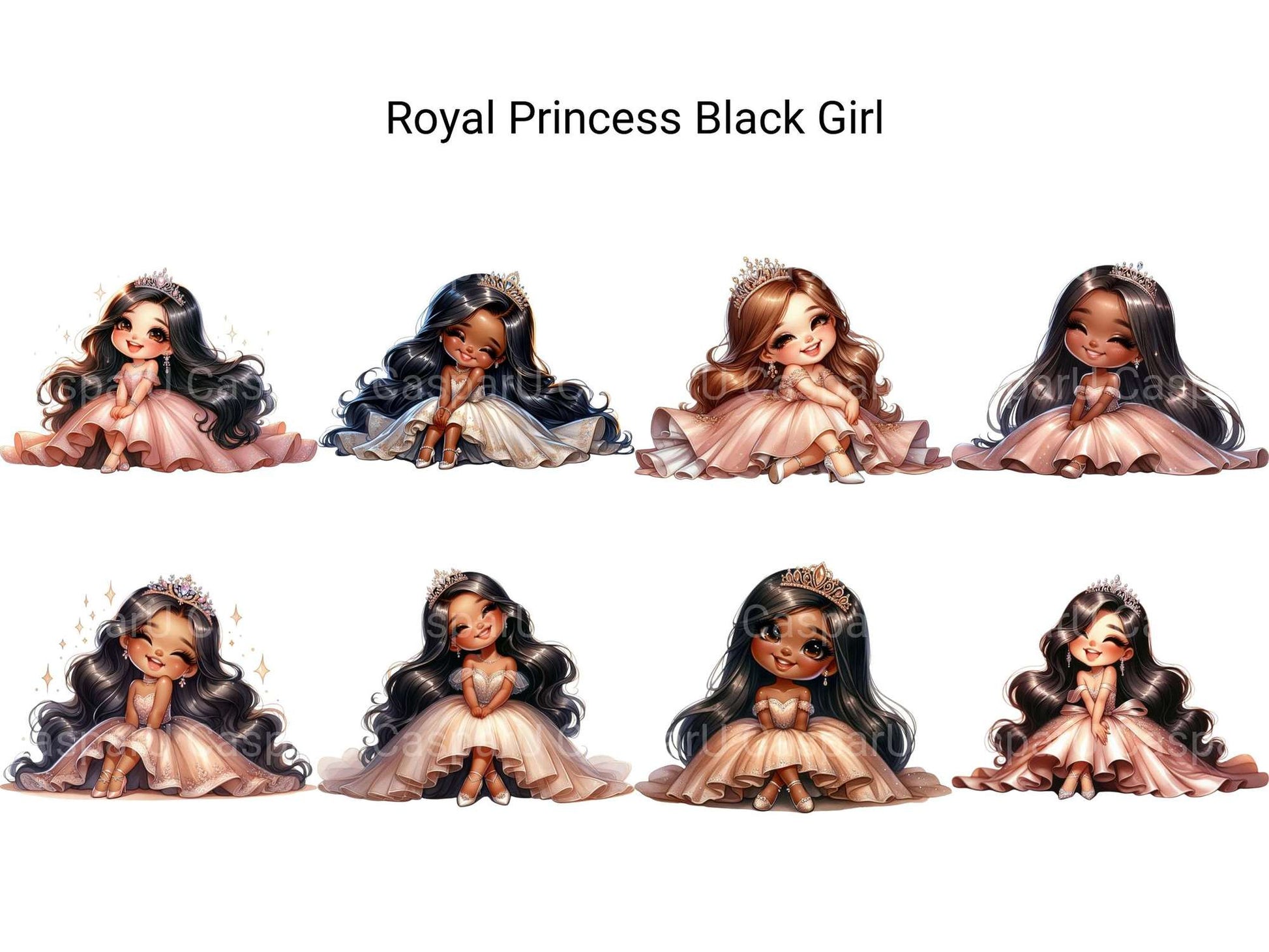 Royal Princess Black Girl - CraftNest - Digital Crafting and Art