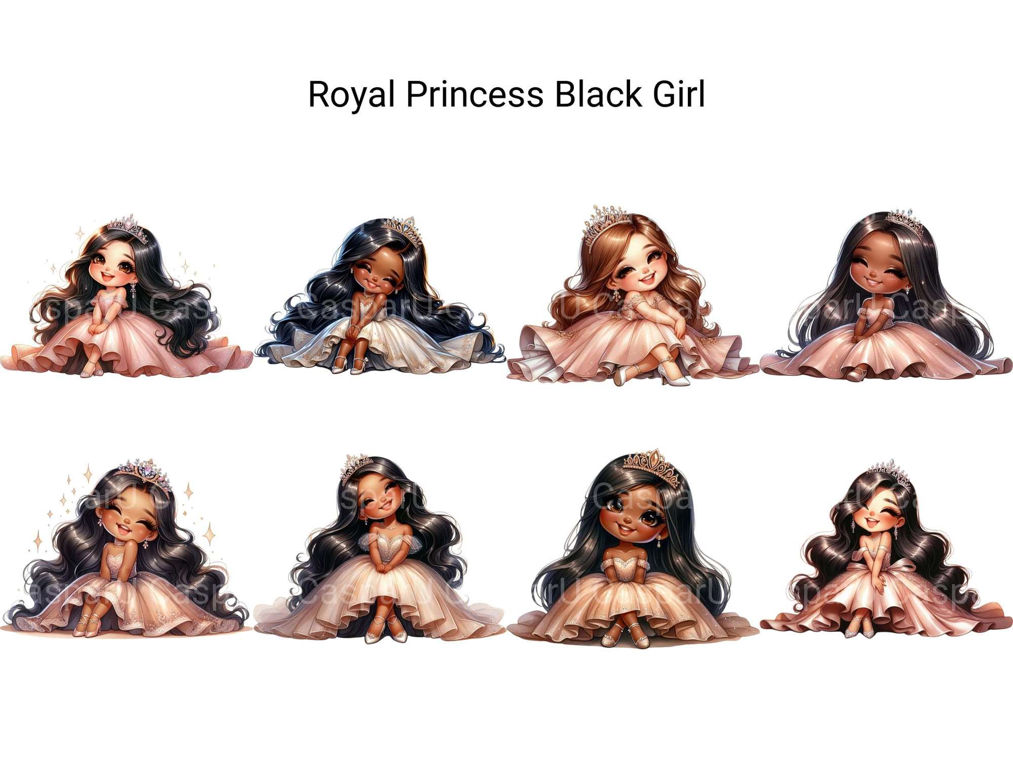 Royal Princess Black Girl - CraftNest - Digital Crafting and Art