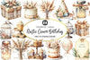 Rustic Cream Birthday Clipart Bundle