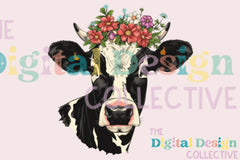 Floral Highland Cow Clipart Bundle - CraftNest - Digital Crafting and Art