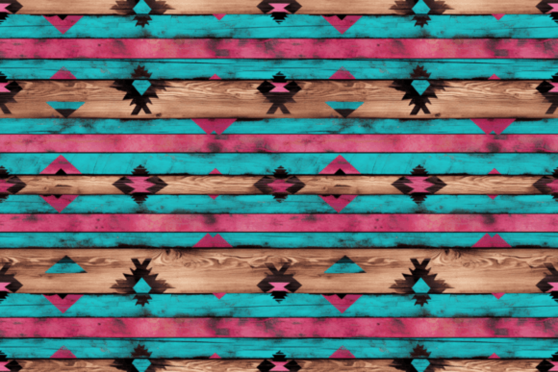 Vintage Pink & Teal Wood Antique Backgrounds