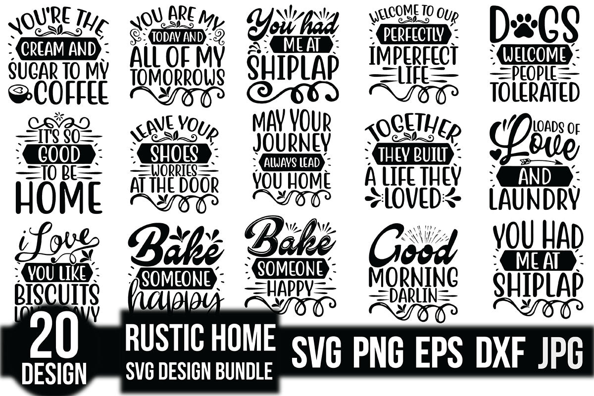 Rustic Home SVG Bundle - CraftNest - Digital Crafting and Art
