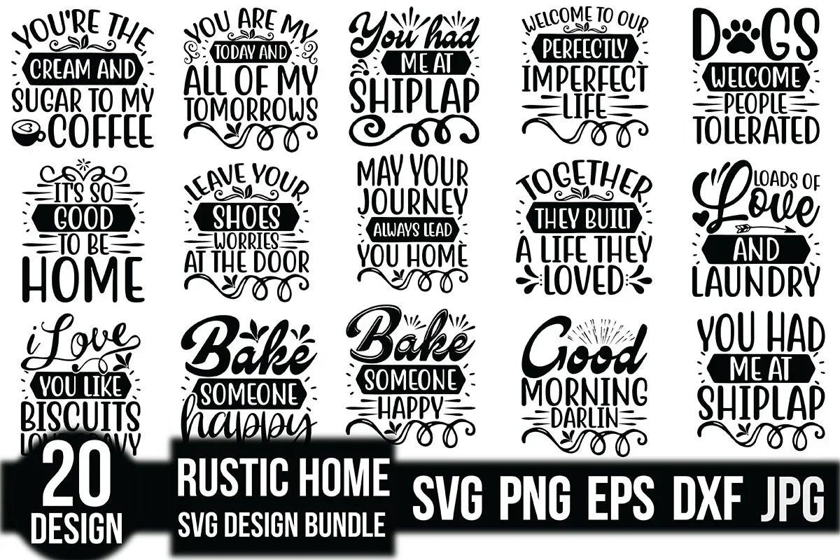 Rustic Home SVG Bundle - CraftNest - Digital Crafting and Art