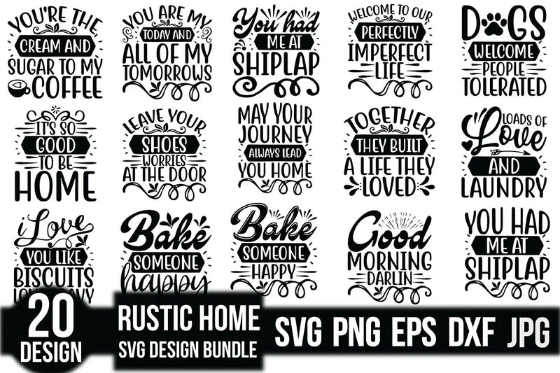 Rustic Home SVG Bundle - CraftNest - Digital Crafting and Art