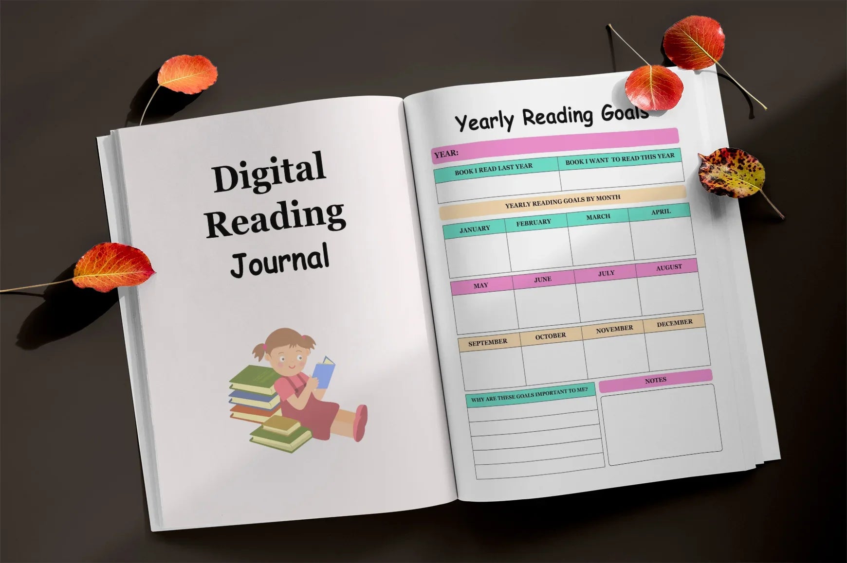 Reading Planner - CraftNest - Digital Crafting and Art