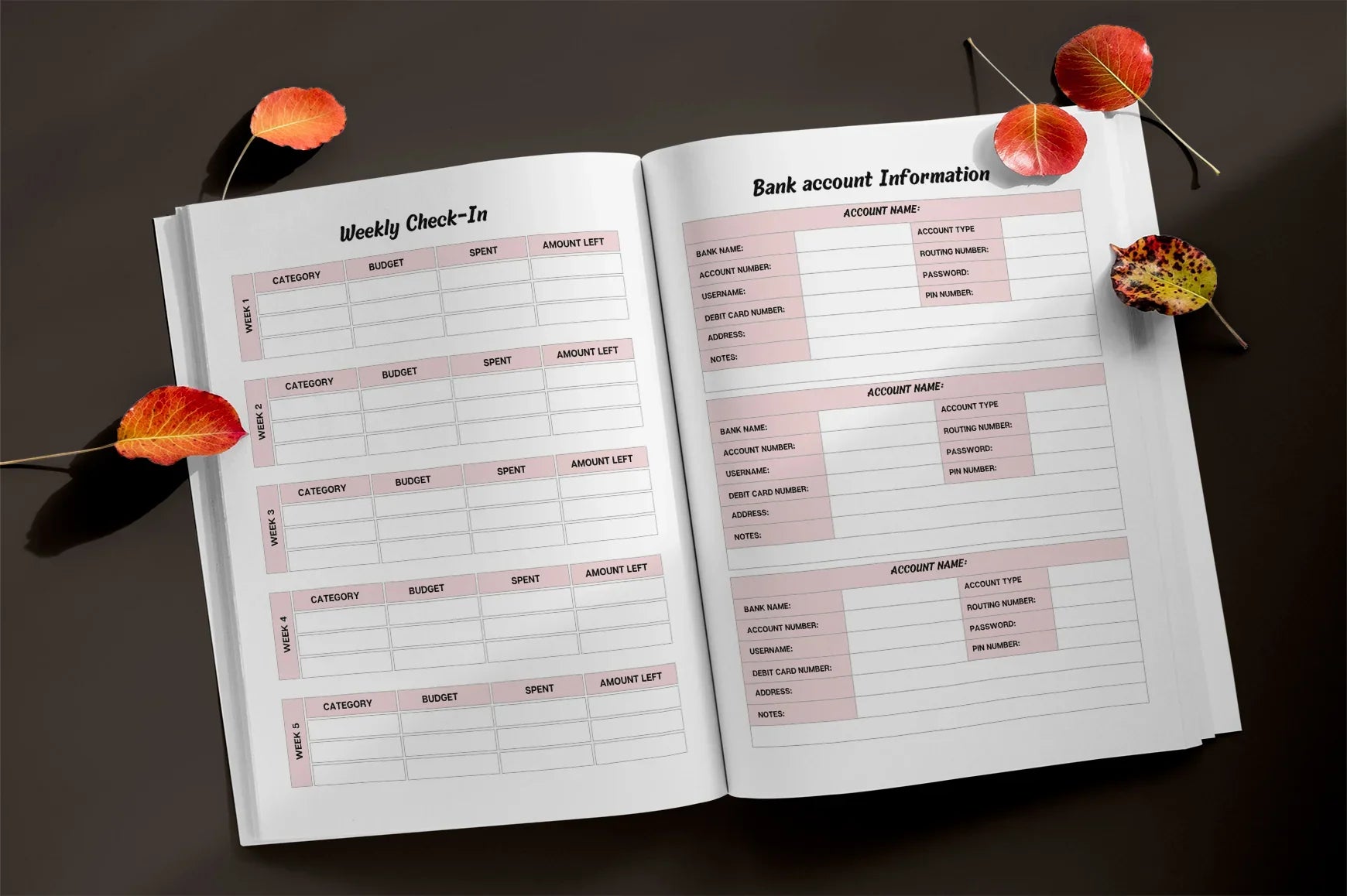 Finance Planner from 100 Planner - Printable Bundle - CraftNest - Digital Crafting and Art