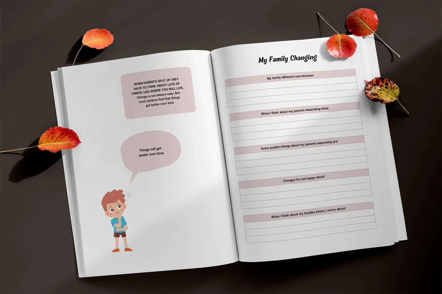 Coping With Divorce for Kids Planner - CraftNest - Digital Crafting and Art