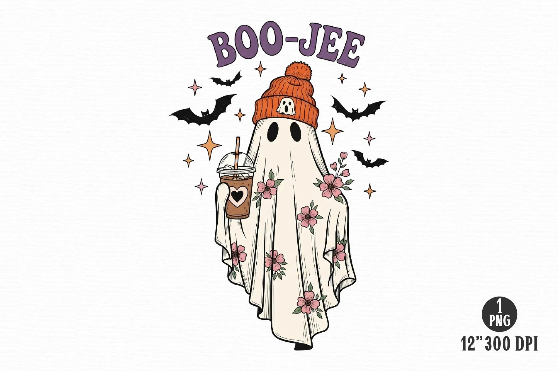 Retro Halloween Ghost Clipart Bundle - CraftNest - Digital Crafting and Art
