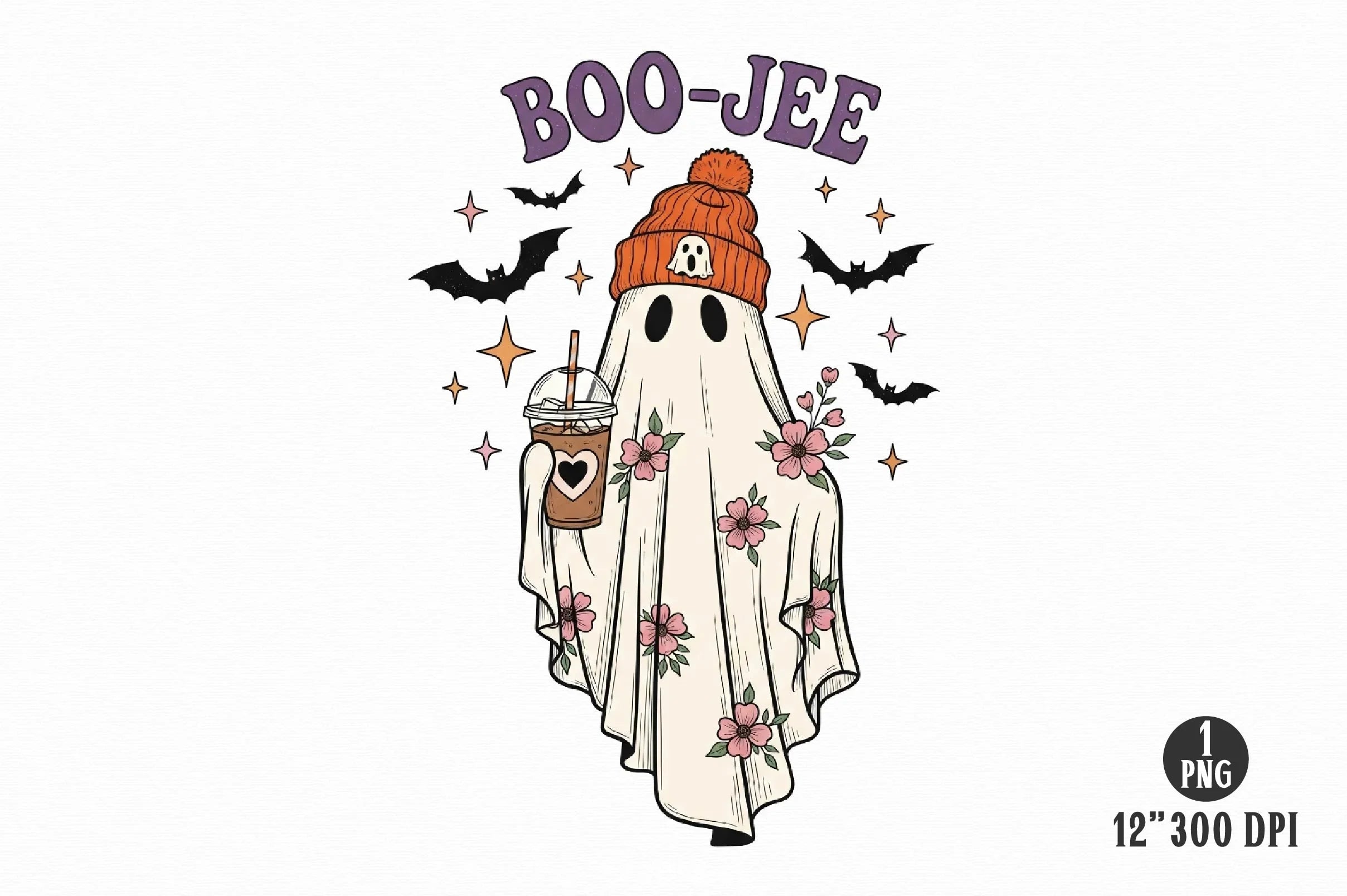 Retro Halloween Ghost Clipart Bundle - CraftNest - Digital Crafting and Art