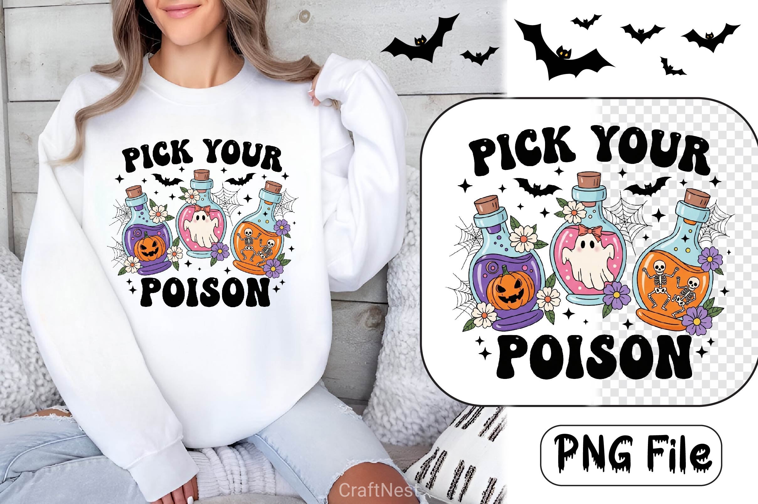 Groovy Halloween Clipart Bundle 14 - CraftNest - Digital Crafting and Art