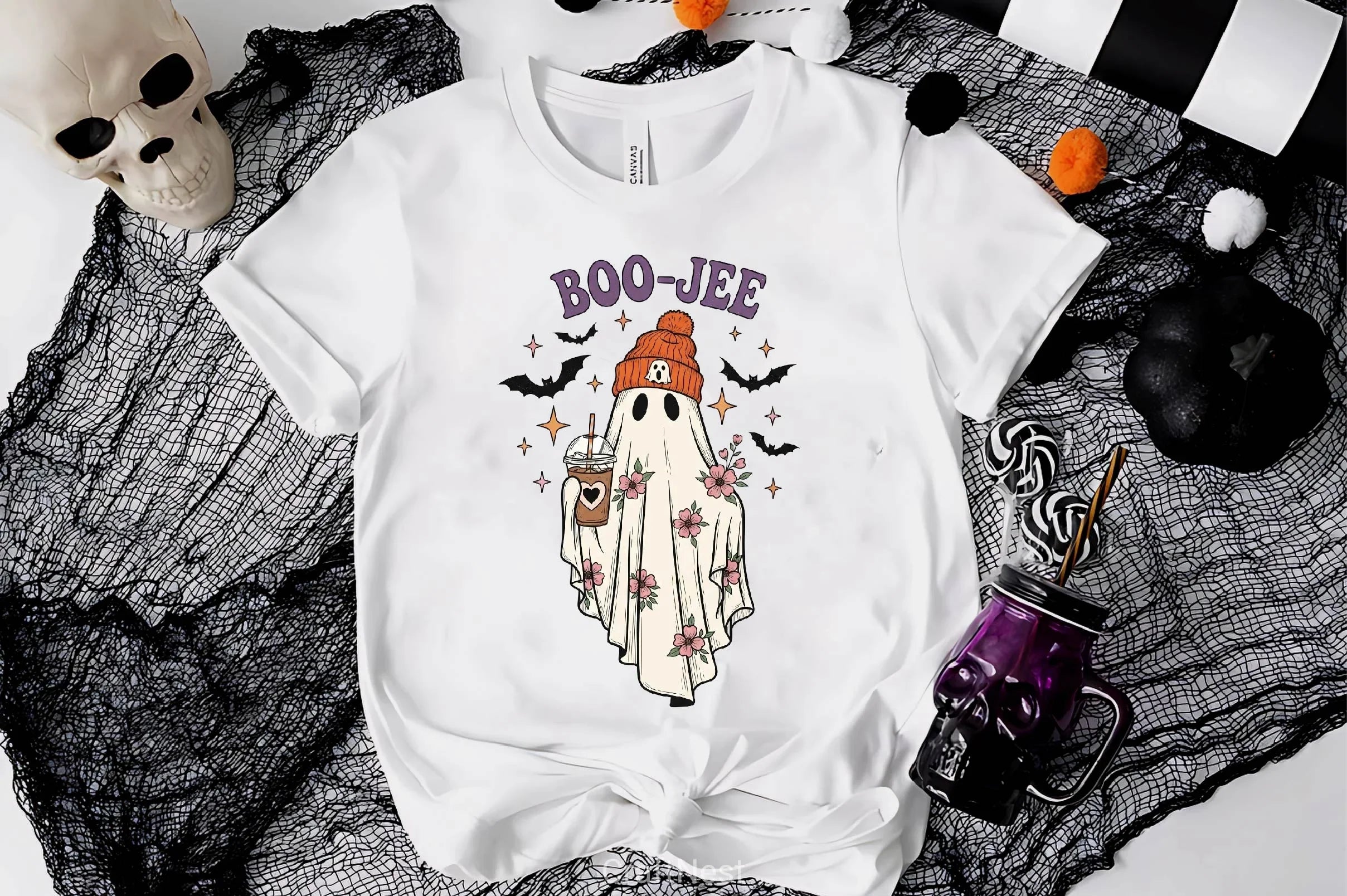 Retro Halloween Ghost Clipart Bundle - CraftNest - Digital Crafting and Art
