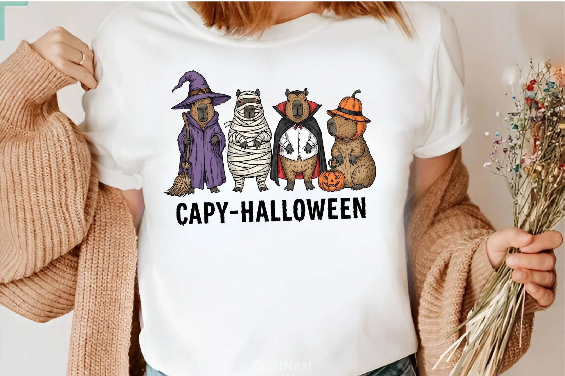 Halloween Capybara Clipart Bundle13 - CraftNest - Digital Crafting and Art