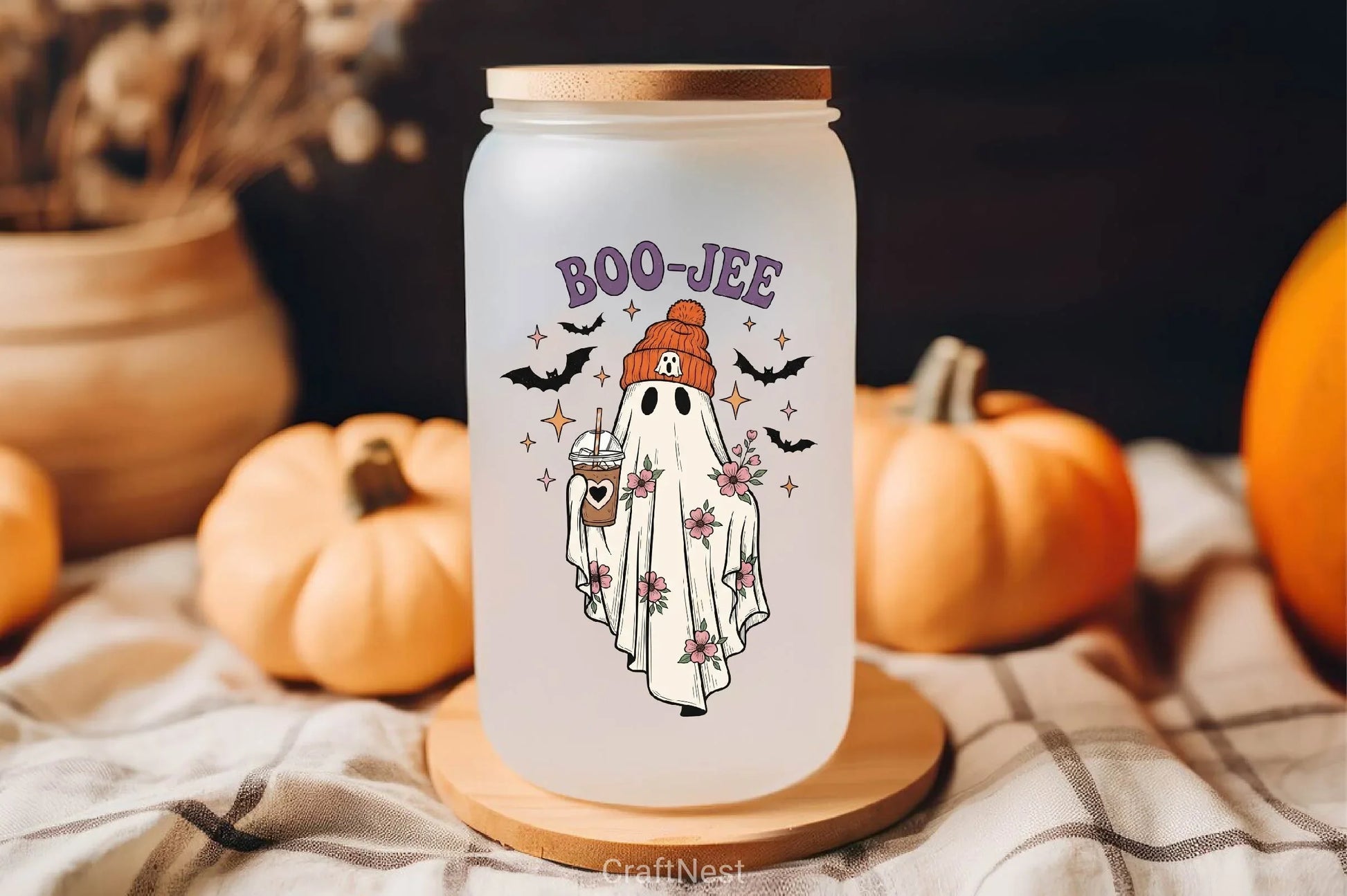 Retro Halloween Ghost Clipart Bundle - CraftNest - Digital Crafting and Art