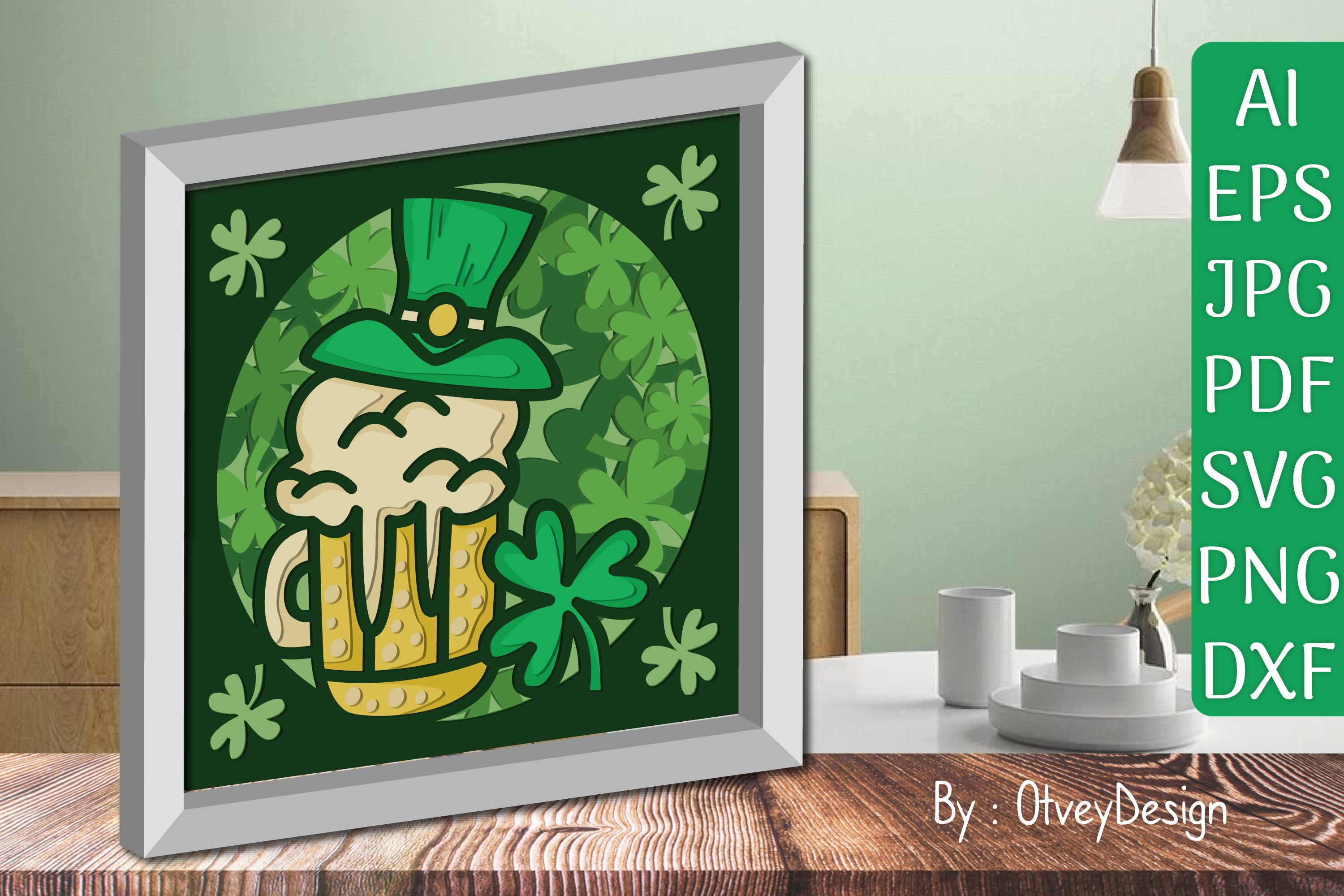 St. Patrick's Day 3D Shadow Box Papercut SVG Bundle - CraftNest - Digital Crafting and Art