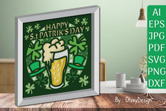 St. Patrick's Day 3D Shadow Box Layered Papercut SVG Bundle 1 - CraftNest - Digital Crafting and Art