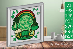 St Patrick's Day 3D Shadow Box Layered Papercut SVG Bundle - CraftNest - Digital Crafting and Art