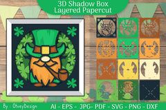St. Patrick's Day 3D Shadow Box Layered Papercut SVG Bundle 3 - CraftNest - Digital Crafting and Art