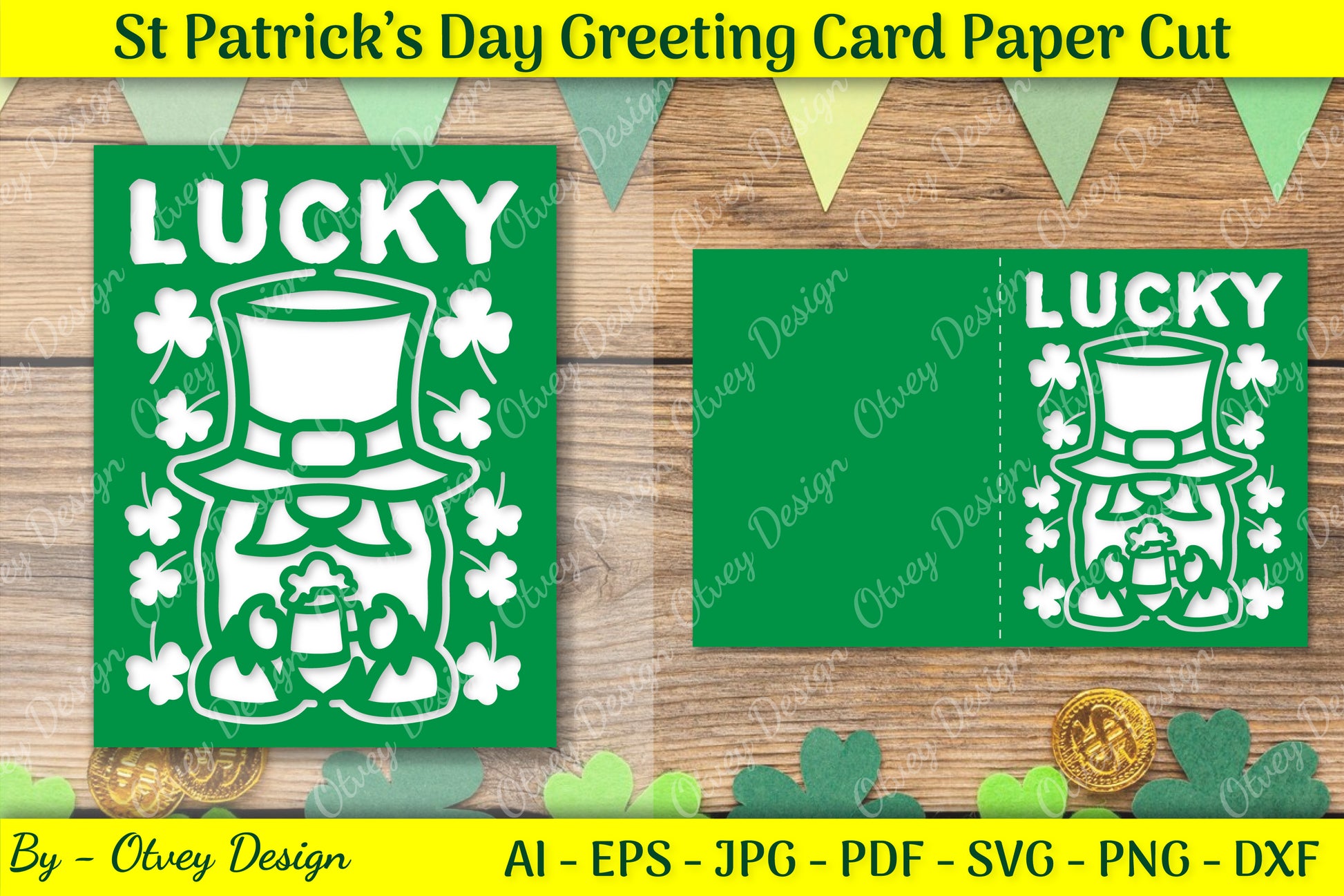 St. Patrick's Day Card SVG Bundle 1 - CraftNest - Digital Crafting and Art