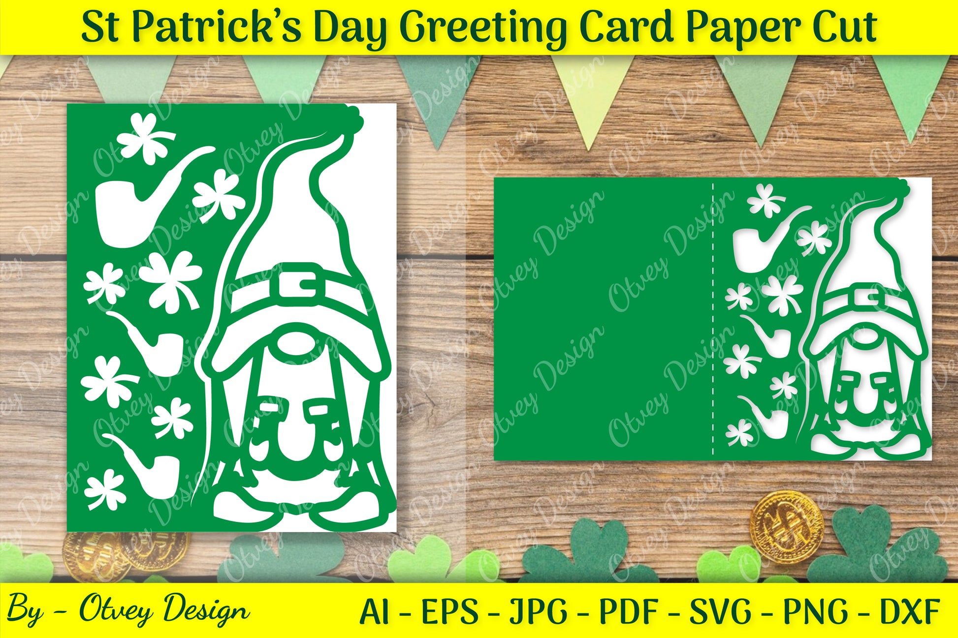 St. Patrick's Day Card SVG Bundle 6 - CraftNest - Digital Crafting and Art