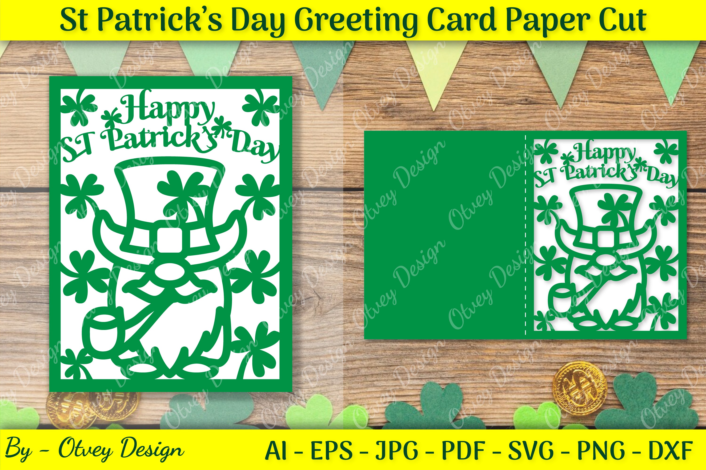 St. Patrick's Day Card SVG Bundle 7 - CraftNest - Digital Crafting and Art