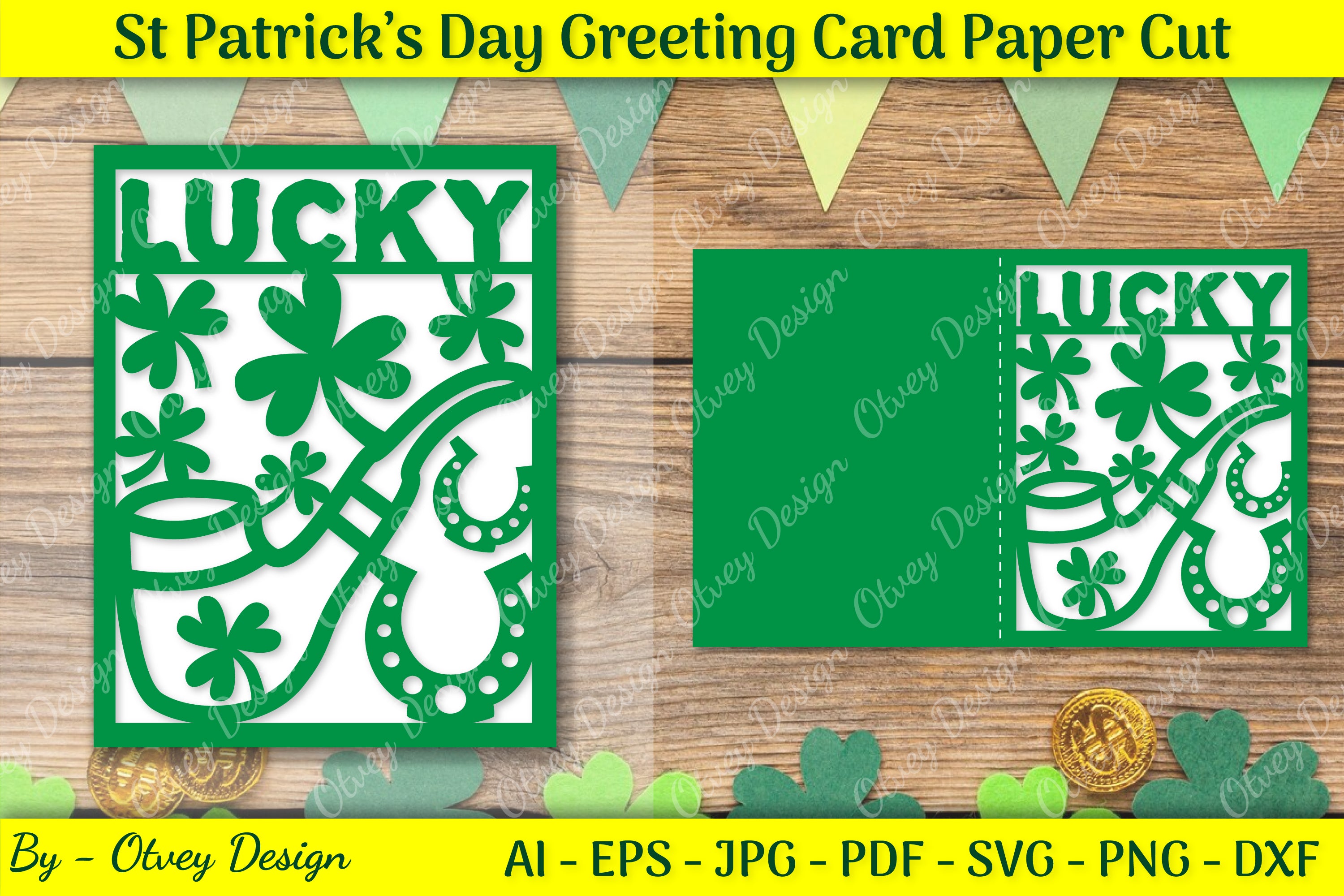 St. Patrick's Day Card SVG Bundle 10 - CraftNest - Digital Crafting and Art