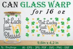 St Patrick's Day 16oz Can Glass Wrap SVG Bundle 2 - CraftNest - Digital Crafting and Art