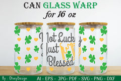 St Patrick's Day 16oz Can Glass Wrap SVG Bundle 2 - CraftNest - Digital Crafting and Art