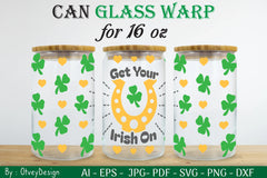 St Patrick's Day 16oz Can Glass Wrap SVG Bundle 1 - CraftNest - Digital Crafting and Art